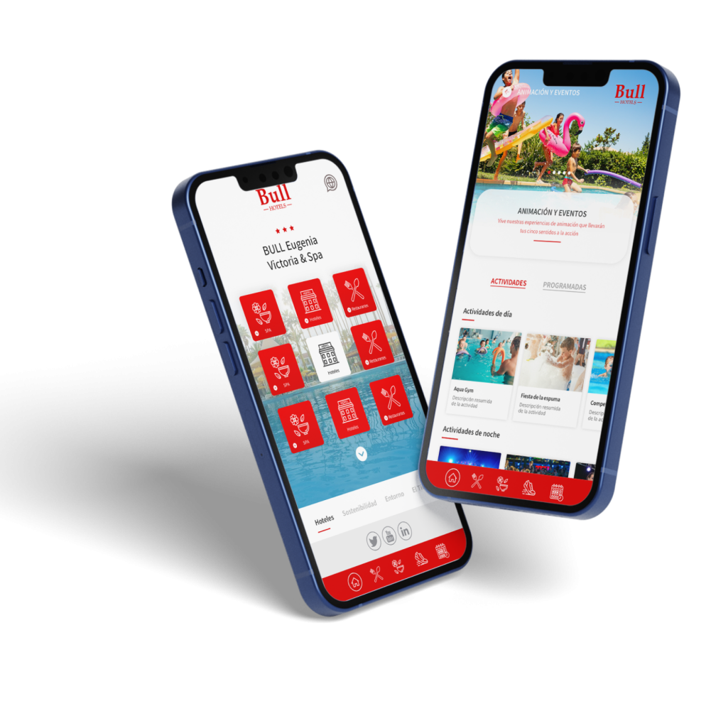 Teléfono móvil con WebApp de Bull